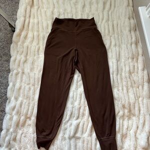 Brown High-Waisted Lululemon Joggers